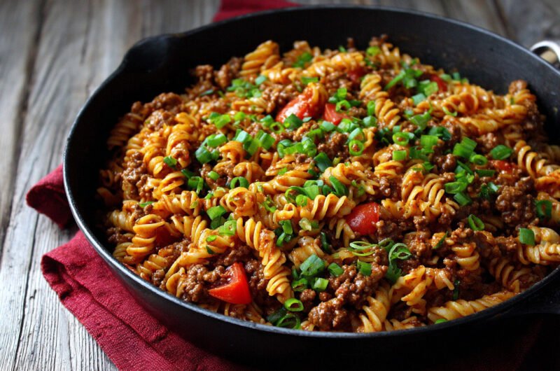 Simple Weeknight One-Pot Ground Beef Pasta Skillet