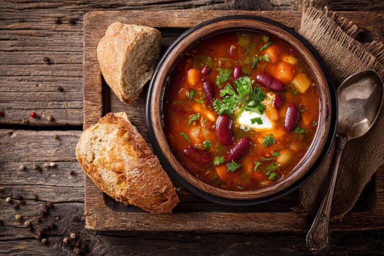 Protein-Packed Rustic Kidney Bean Soup Recipe