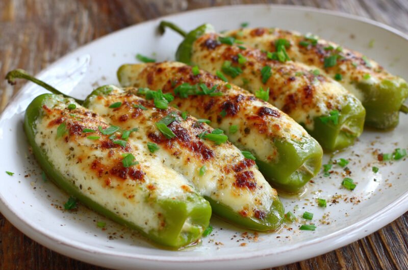 Easiest Stuffed Banana Peppers with Cheese Recipe