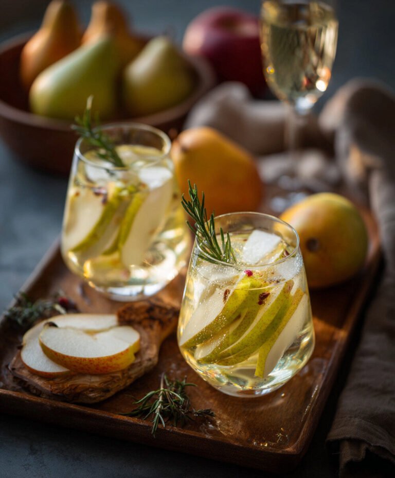 Fall White Sangria with Apples and Pears Recipe