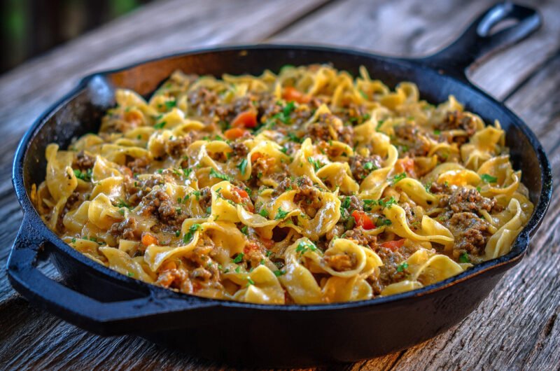 How to Make Creamy Ground Beef and Noodles in One Pan
