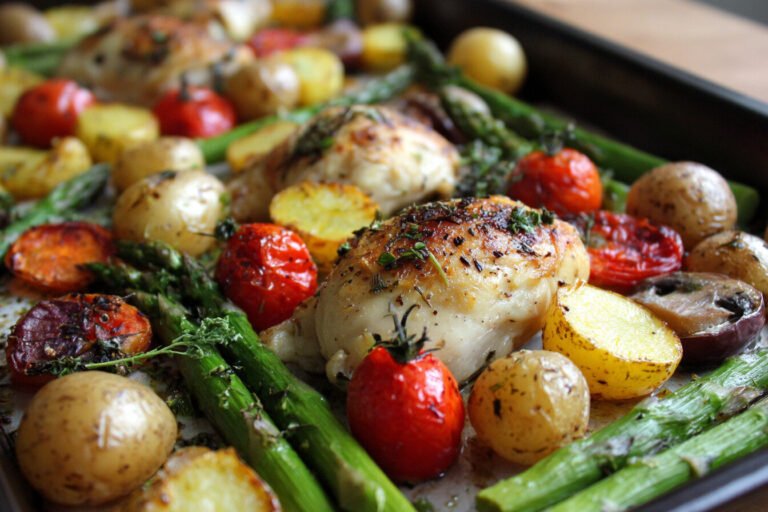 Delicious One-Pan Chicken and Veggie Bake Recipe