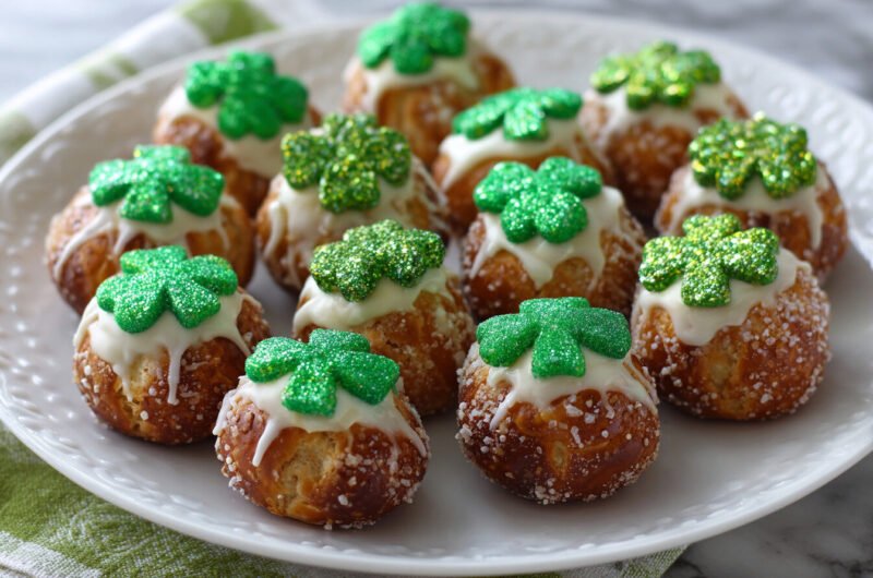 Simple & Festive Shamrock Pretzel Bites You Have to Make