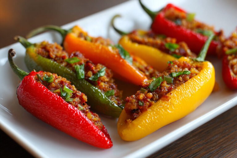 Spicy Lentil-Stuffed Mini Peppers for Parties