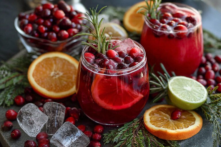 Festive & Refreshing Cranberry Citrus Holiday Punch