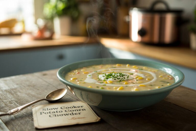 Slow Cooker Potato Corn Chowder Perfect for Fall