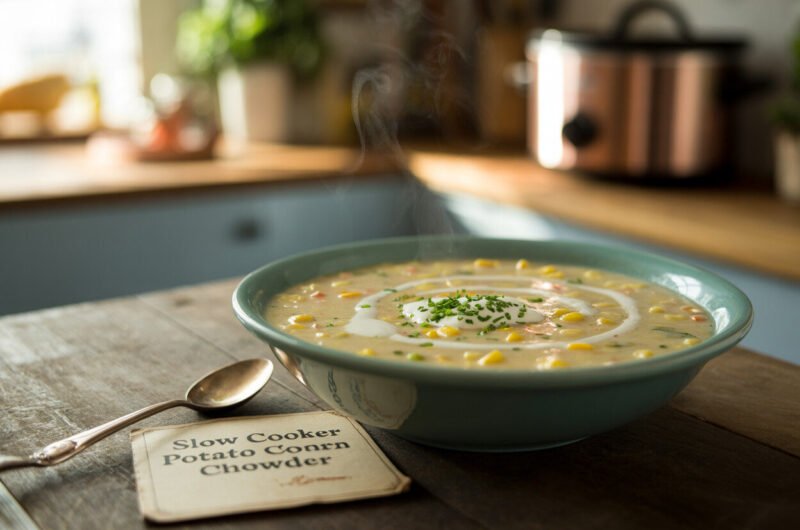 Slow Cooker Potato Corn Chowder Perfect for Fall