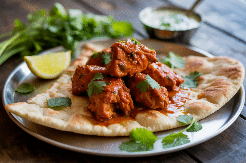 Classic Chicken Tikka with Naan – A Flavorful Indian Feast