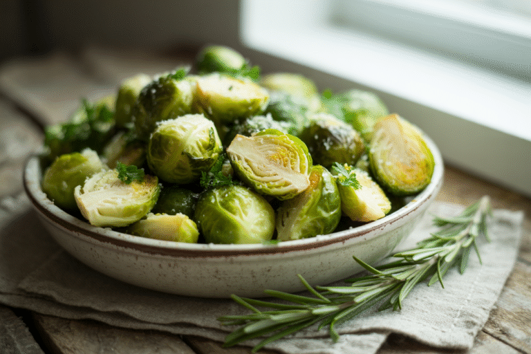 Garlic Parmesan Roasted Brussels Sprouts – Crispy & Delicious