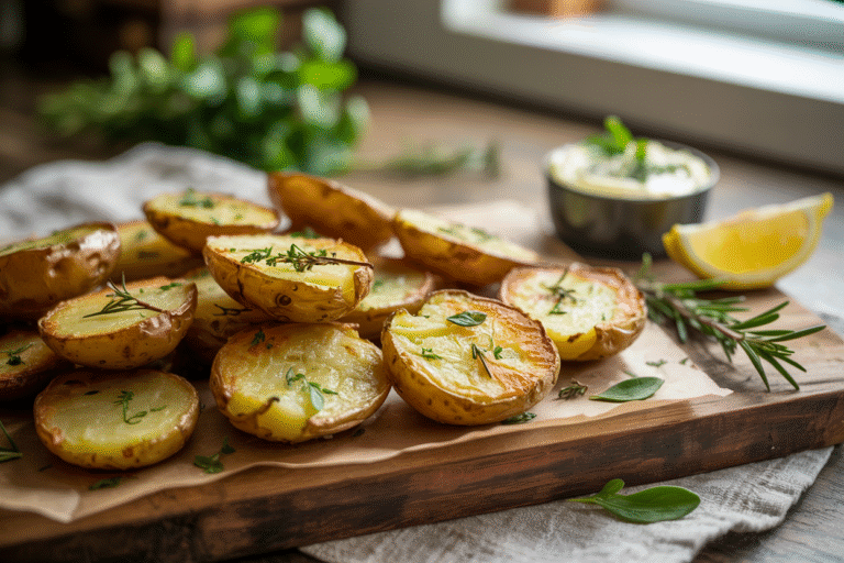 Crispy Smashed Potatoes with Herbs