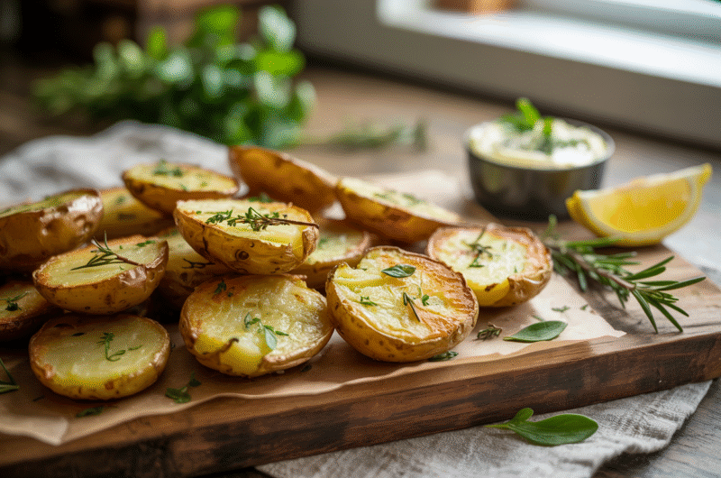 Crispy Smashed Potatoes with Herbs