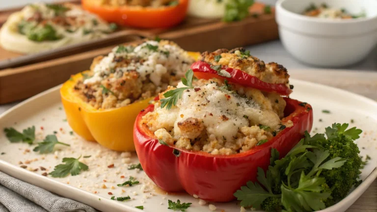 Low-Carb Cauliflower Stuffed Pepper Casserole You’ll Crave