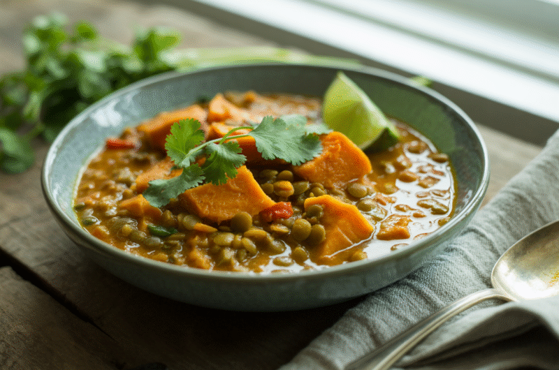 How to Make Lentil & Sweet Potato Curry in 30 Minutes