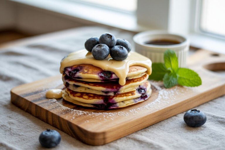 Blueberry Keto Pancakes with Cream Cheese – Gluten-Free & Tasty