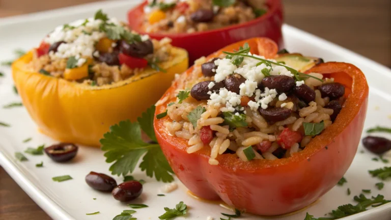 Stuffed Bell Peppers with Rice and Beans: Weeknight Hero