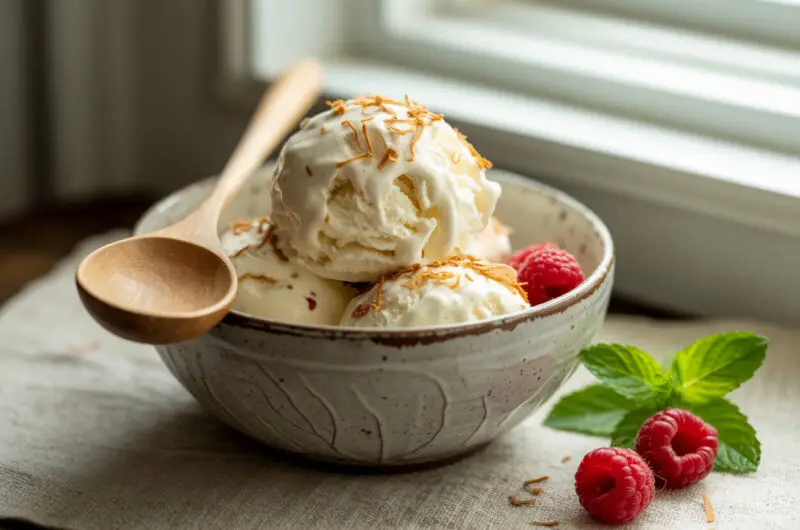 Creamy No-Churn Keto Vanilla Ice Cream in Minutes