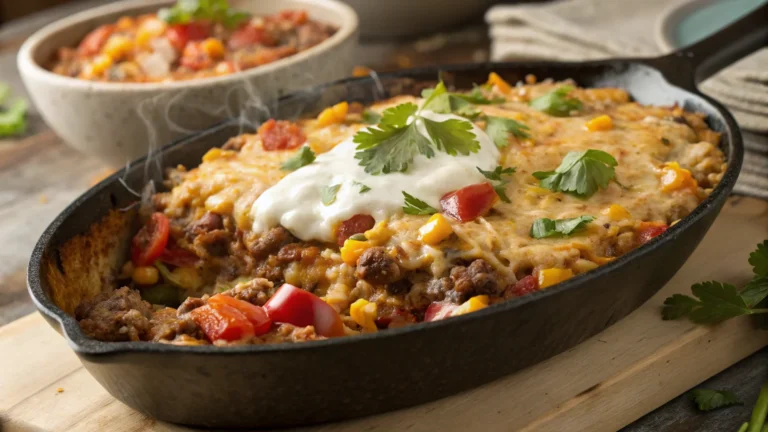 Cheesy Beef & Rice Mexican Bake: Weeknight Gold