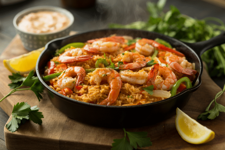 Easy Cajun Shrimp Rice Skillet Recipe for Spicy Dinner Lovers