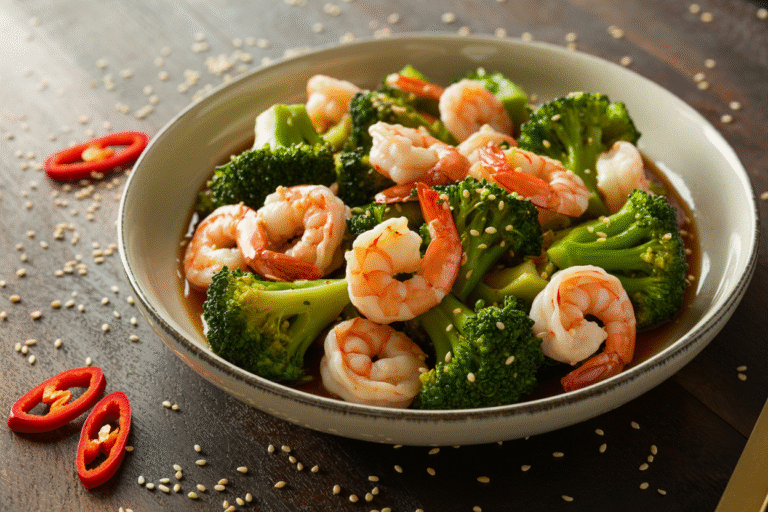 Healthy Shrimp & Broccoli Stir Fry
