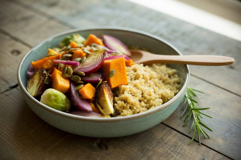 Winter Quinoa and Roasted Veggie Bowl Recipe