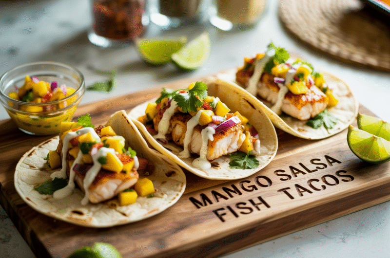 Easy Mango Salsa Fish Tacos Recipe for Taco Night