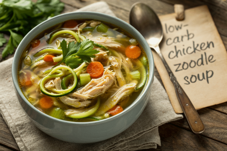 Easy Low-Carb Chicken Zoodle Soup – Perfect for Cold Weather