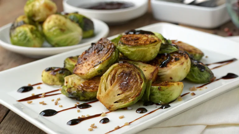 Roasted Brussels Sprouts with Balsamic Glaze