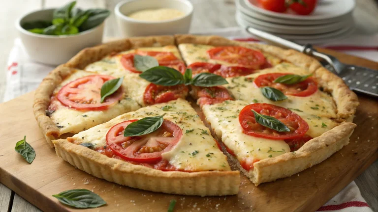 Cheesy Tomato Basil Pie: The Summer Slice You’ll Crave