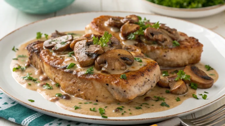 Ultra-Creamy Mushroom Low-Carb Pork Chops Recipe