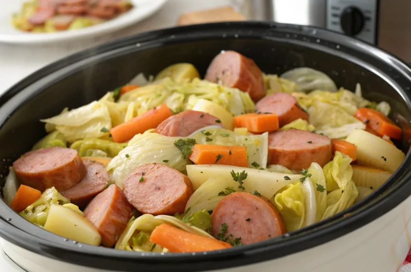 Crockpot Kielbasa and Cabbage: Set It, Forget It, Devour