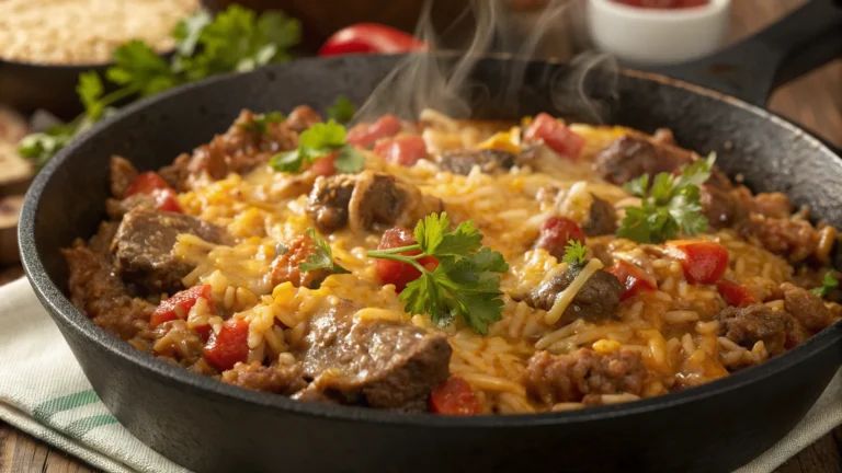 Cheesy Beef & Rice Skillet: Weeknight Gold in 30 Minutes