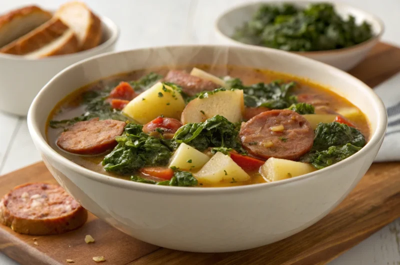 Spicy Sausage and Potato Soup with Kale: Cozy Heat in a Bowl