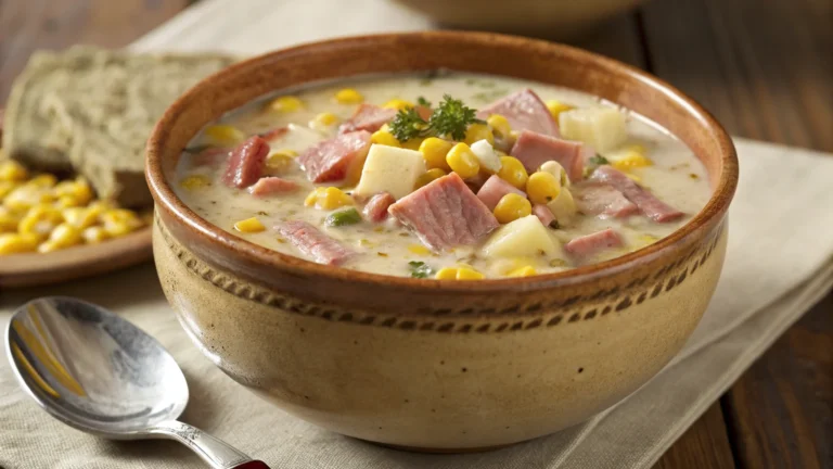 Ham & Corn Chowder Soup: Creamy Comfort With a Crispy Twist