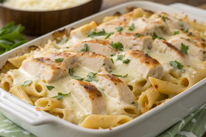 Chicken Alfredo Pasta Bake: Creamy, Cheesy Weeknight Flex