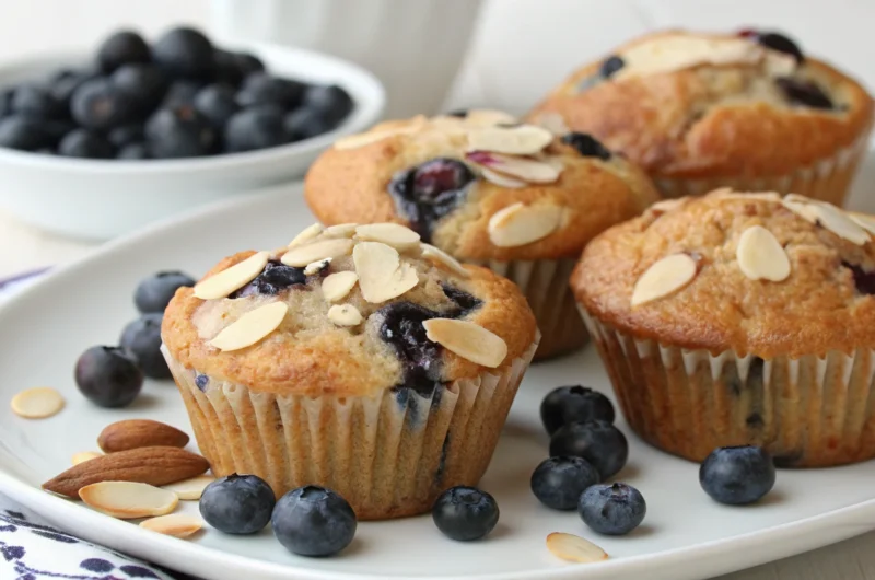 Blueberry Almond Healthy Muffins: Bakery Taste, Gym-Friendly