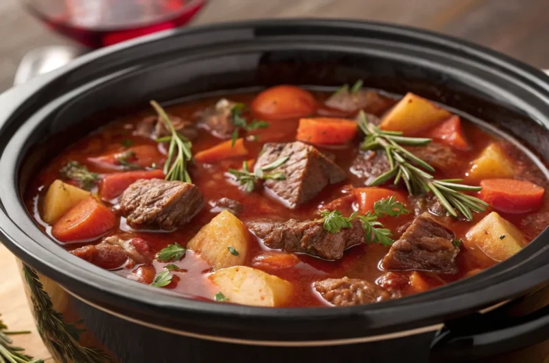 Red Wine Beef Stew in Crock Pot: Cozy Flavor, Zero Fuss