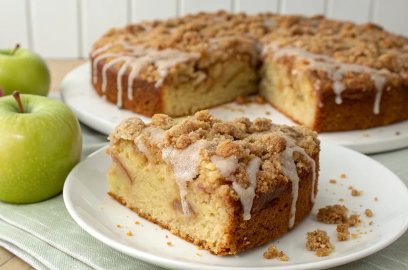 Cinnamon Apple Crumb Cake with Glaze: Cozy Slice, Big Flex