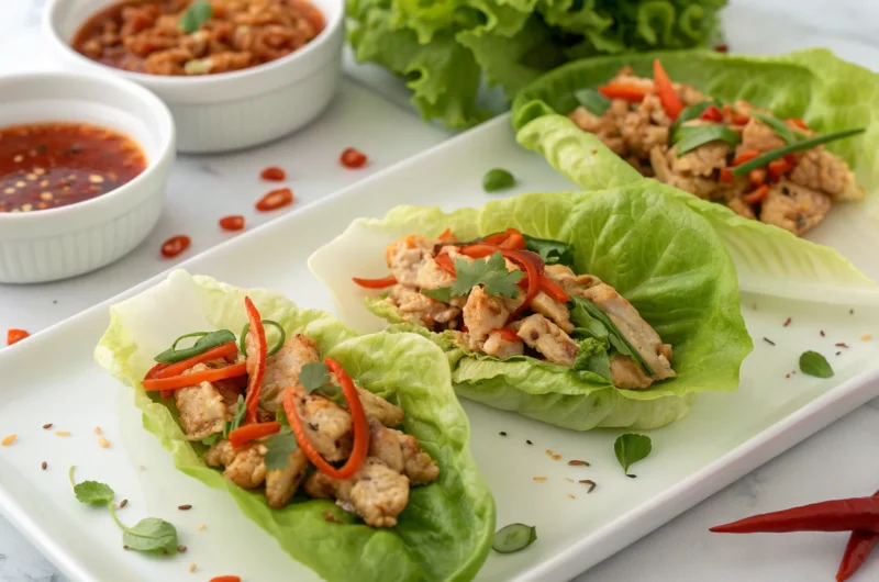 Spicy Thai Chicken Lettuce Wraps with Chili Garlic Sauce: Weeknight Heat, Zero Guilt