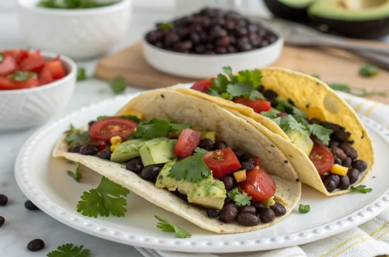 Vegetarian Black Bean Breakfast Tacos That Slap