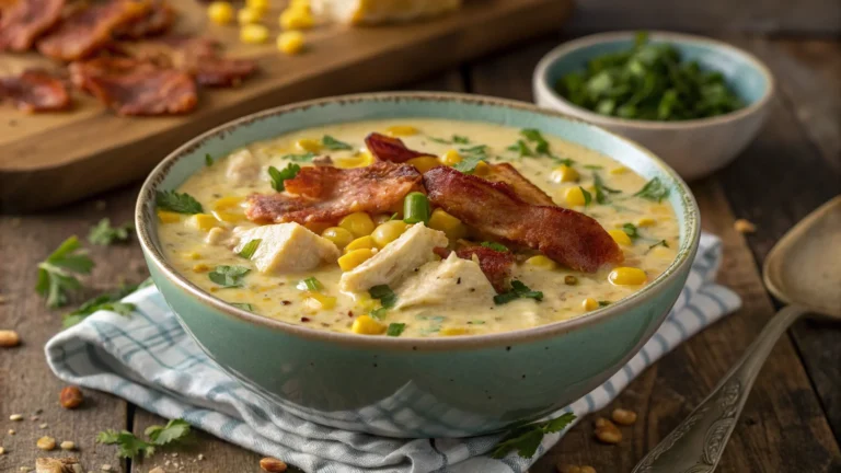 Creamy Chicken Corn Chowder with Bacon: Cozy Bowl, Big Flavor