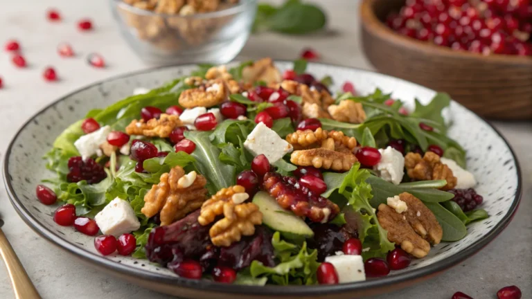 Pomegranate & Walnut Christmas Salad: The Festive Crunch You’ll Crave