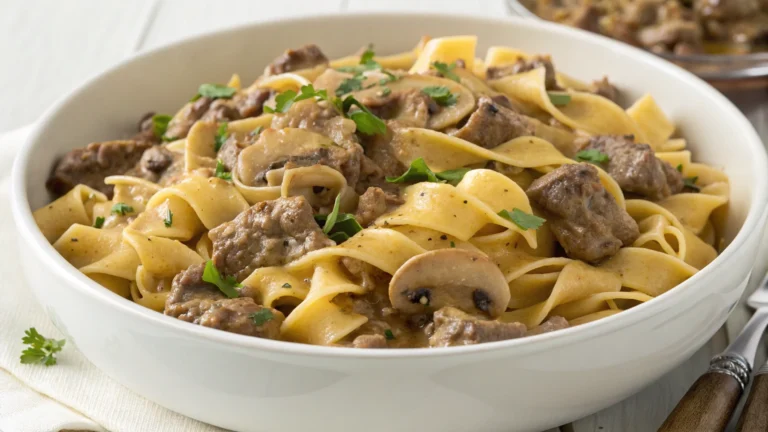 One-Pot Ground Beef Stroganoff That Slaps on Busy Nights