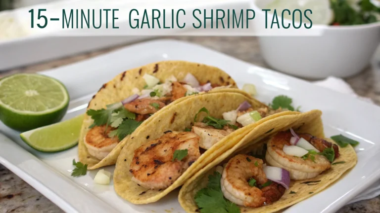 15-Minute Garlic Shrimp Tacos That Taste Like Payday