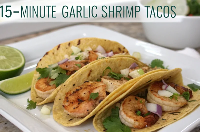 15-Minute Garlic Shrimp Tacos That Taste Like Payday