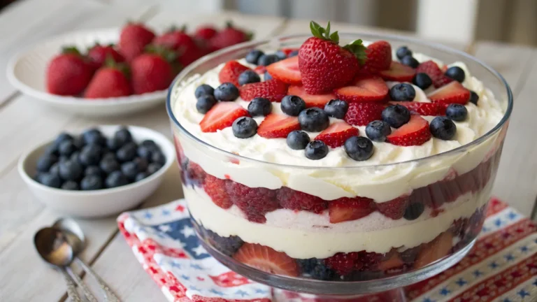 Patriotic Red White Blue Berry Trifle: The Showstopper You’ll Actually Finish