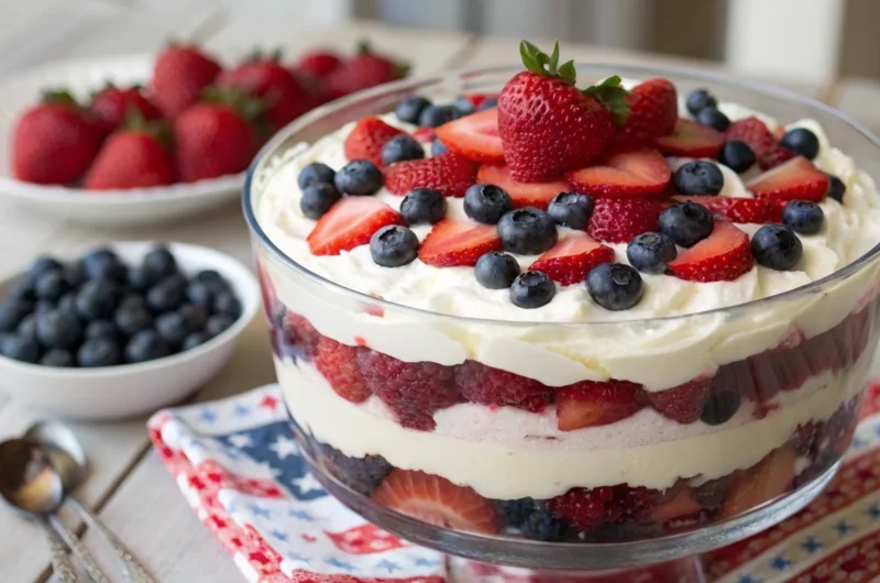 Patriotic Red White Blue Berry Trifle: The Showstopper You’ll Actually Finish