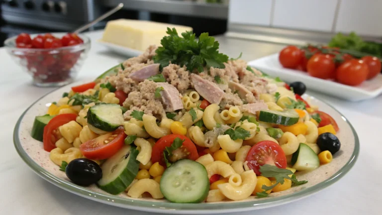 Macaroni Salad with Tuna & Veggies Recipe