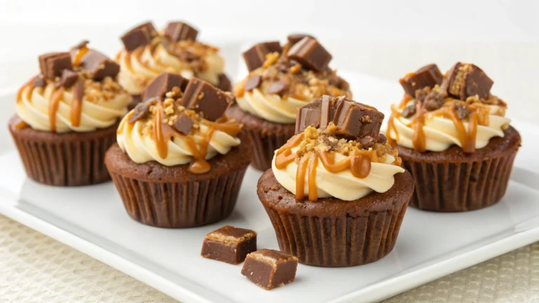 Mini Snickers Cupcakes with Caramel Drizzle: Tiny Bites, Big Hype