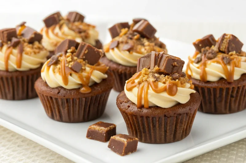 Mini Snickers Cupcakes with Caramel Drizzle: Tiny Bites, Big Hype
