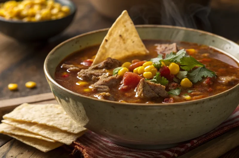 Minced Pork & Sweetcorn Tortilla Soup: A Bowl You’ll Crave Twice